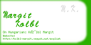 margit kolbl business card